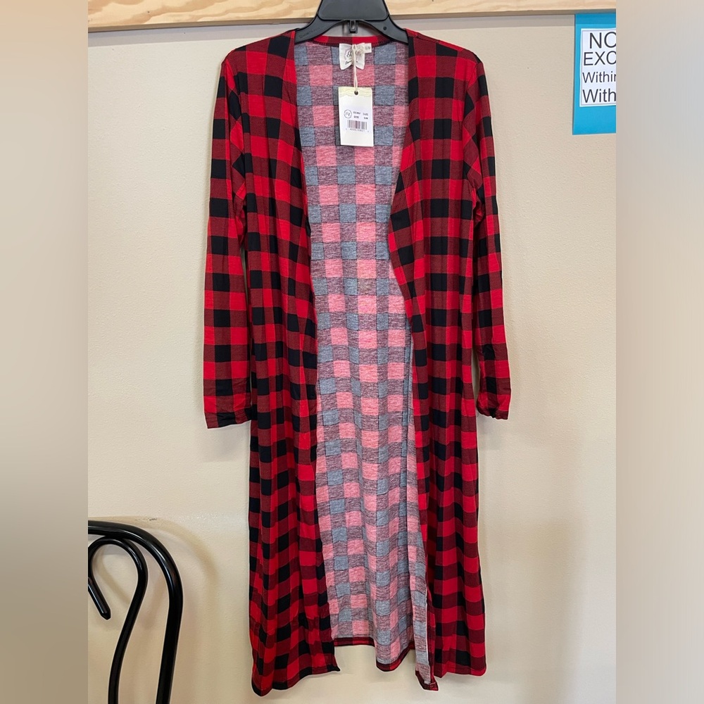 Buffalo plaid Kimono